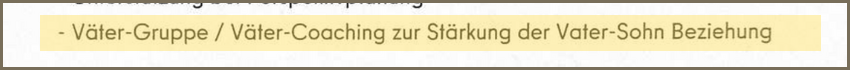 Faksimile Vollzugsplan: Väter-Coaching zur Stärkung der Vater-Sohn-Beziehung