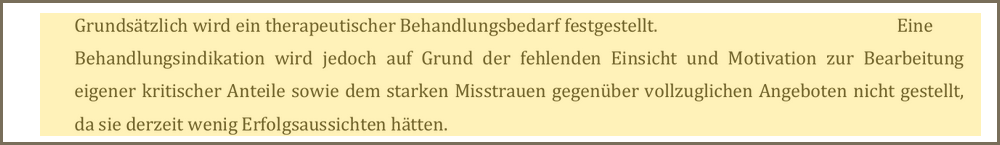 Faksimile Diagnostikverfahren, Seite 15: Behandlungsbedarf ohne Indikation