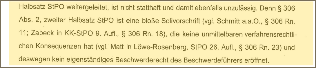 Faksimile KG-Beschluss 3 Ws 48/25: bloße Sollvorschrift